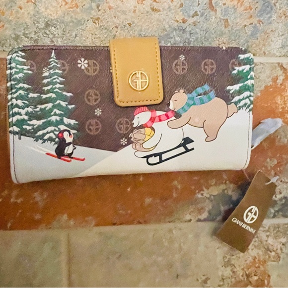 🎄SALE!! NWT Frisky, Fun Giani Bernini Christmas Holiday Tote & Matching Wallet!! - Picture 3 of 16